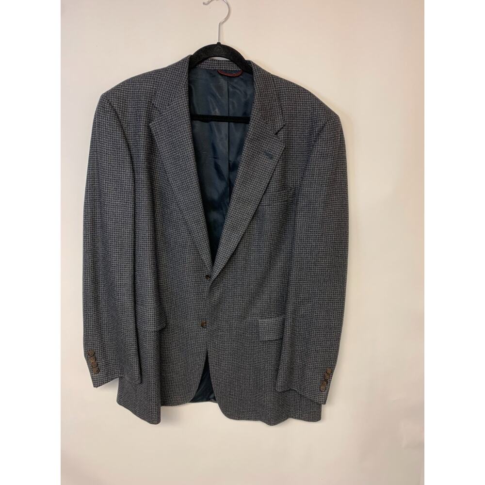 Hart Schaffner Marx Blazer Houndstooth Preppy Academia Professional Business 42L